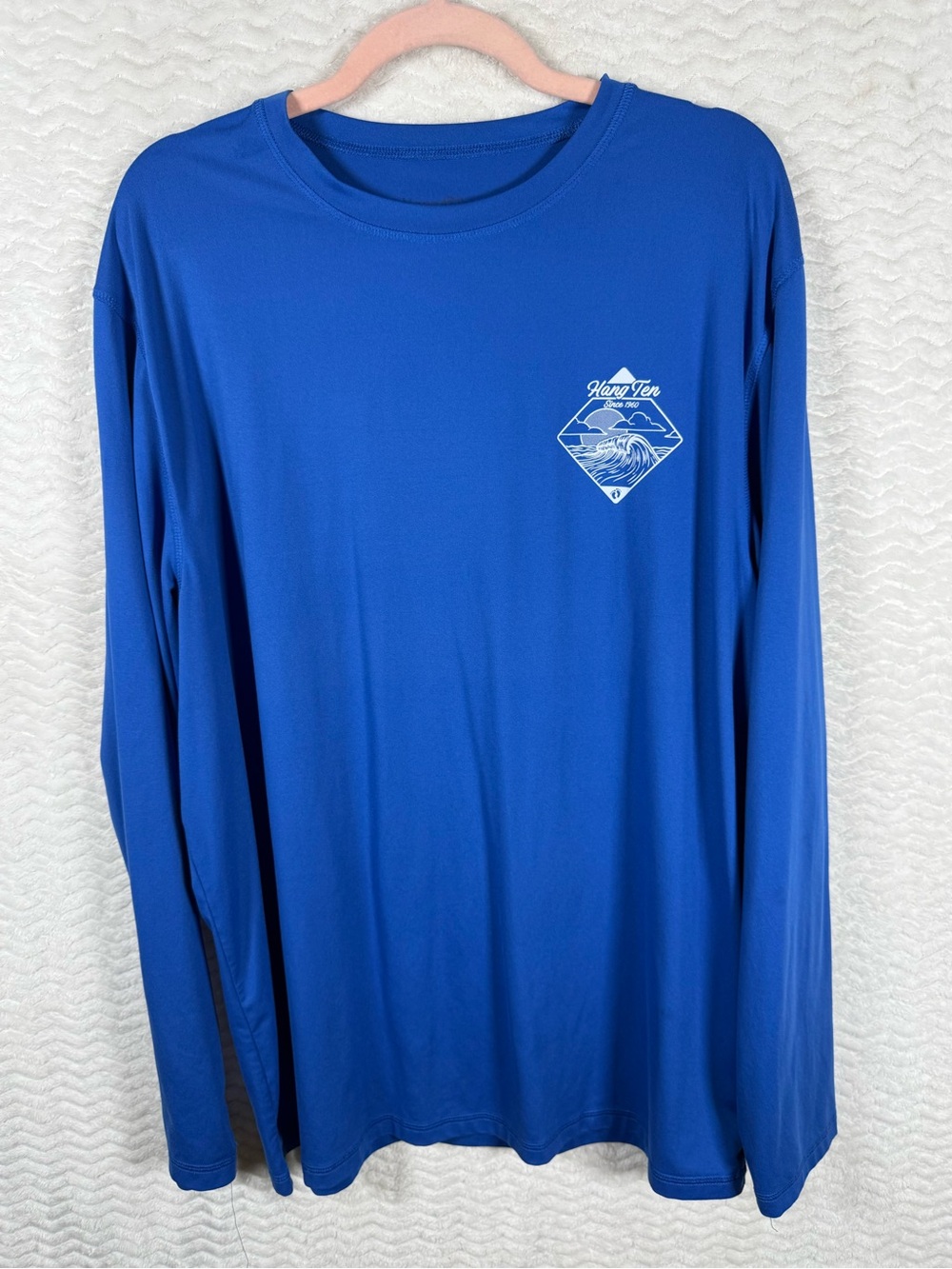 Hang Ten Men's Long Sleeve Performance Shirt - Blue